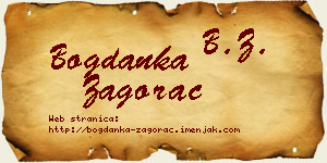 Bogdanka Zagorac vizit kartica